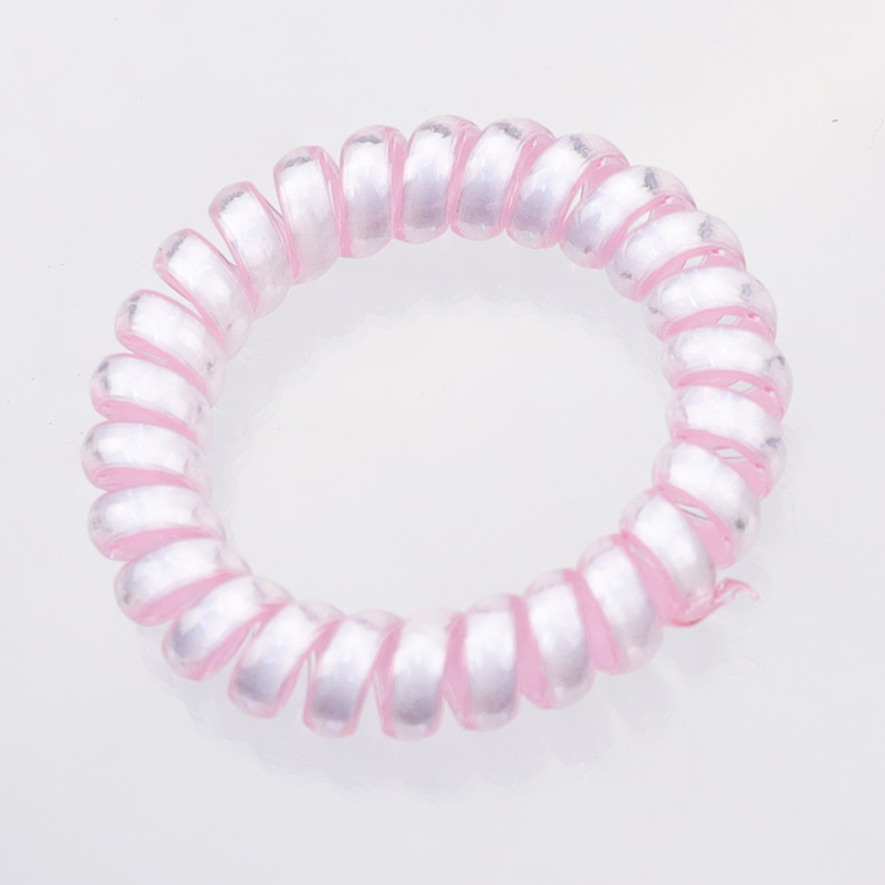 Candy Color Luminous Telephone Line Hair Ring Plastic Hair Ties For Women And Girls Ponytail Accessories Headwear Female Scrunchie 30pcs