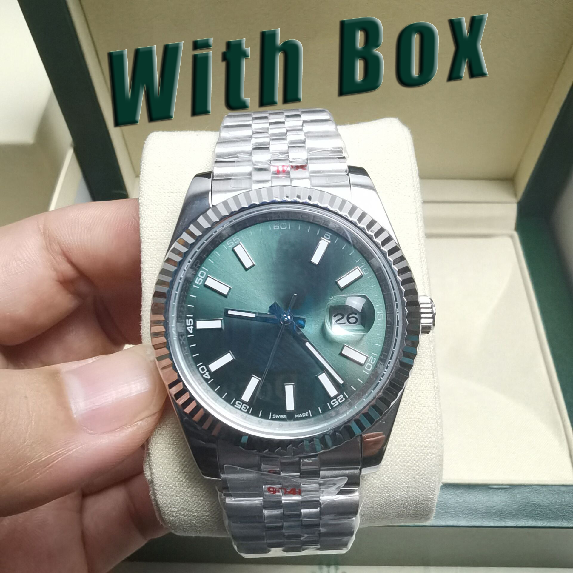 Designer Wristwatches Mens Watch Classic Green Black Dial Luxury Quality Fully Automatic Mechanical Log 40mm Watch Comes With Original Box, 1#
Designer Wristwatches Mens Watch Classic Green Black Dial Luxury Quality Fully Automatic Mechanical Log 40mm Watch Comes With Original Box, 1#