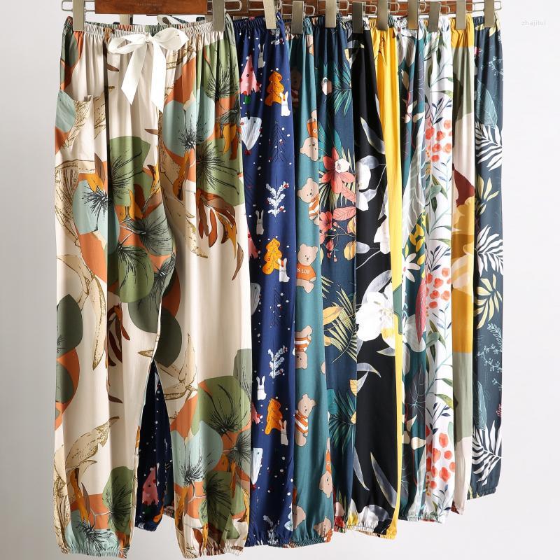 Women's Sleepwear Women's Loose Comfortable Home Pants Women Print Spring Summer Thin Trousers Elastic Pocket Sleep Bottoms Female, As photo 21
Women's Sleepwear Women's Loose Comfortable Home Pants Women Print Spring Summer Thin Trousers Elastic Pocket Sleep Bottoms Female, As photo 21
