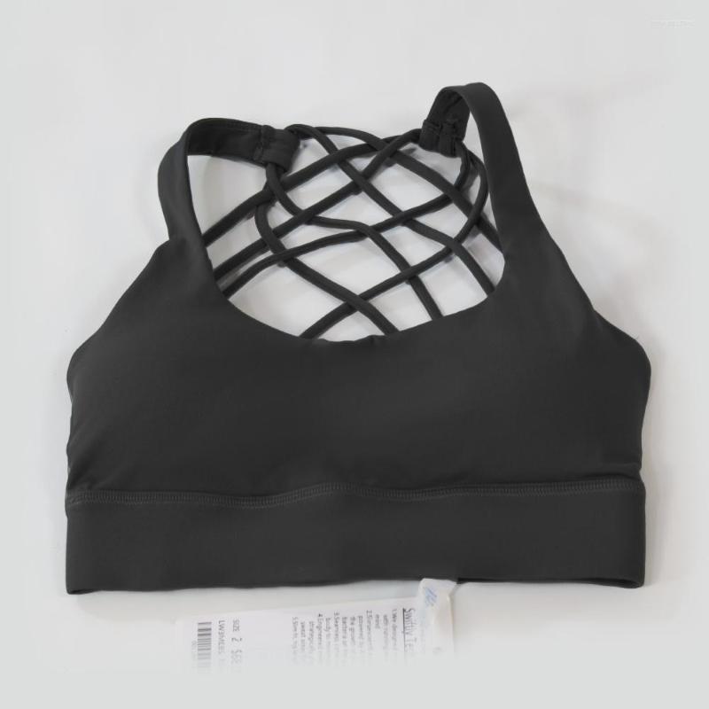 Yoga Outfit 8 Strapes Shockproof To Be Sport Fitness Basic Tank Top Bra