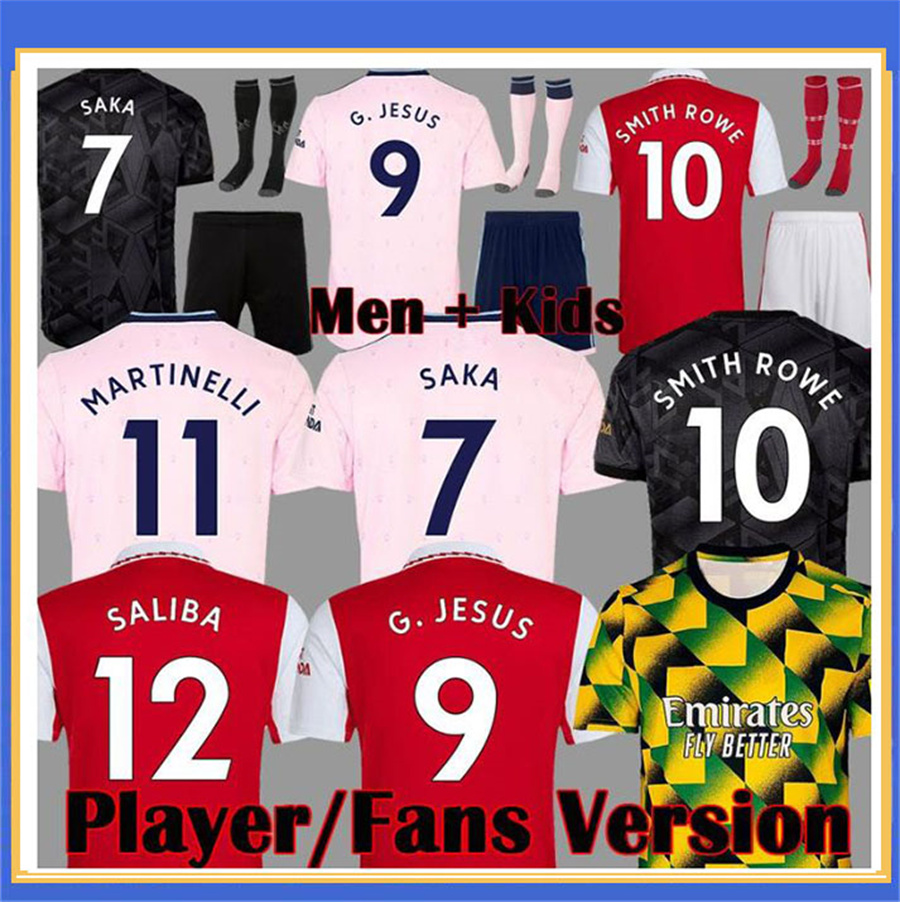 22 23 Fans Player version soccer jerseys SALIBA Gunners MARTINELLI G. JESUS 2022 2023 SMITH ROWE ARSen jersey SAKA All football shirt ODEGAARD kit Kid Equipment, Player version away
22 23 Fans Player version soccer jerseys SALIBA Gunners MARTINELLI G. JESUS 2022 2023 SMITH ROWE ARSen jersey SAKA All football shirt ODEGAARD kit Kid Equipment, Player version away