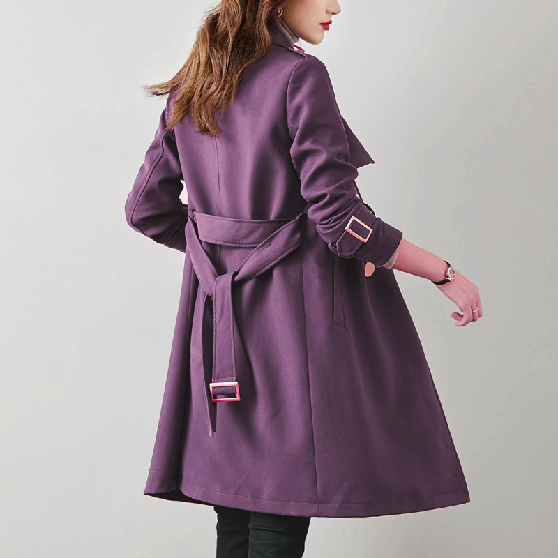 Women's Coats Women Long Trench Spring Autumn Ladies Double Breasted Windbreaker Casual Slim Office Coat Female Simple Classice Outwear 220921