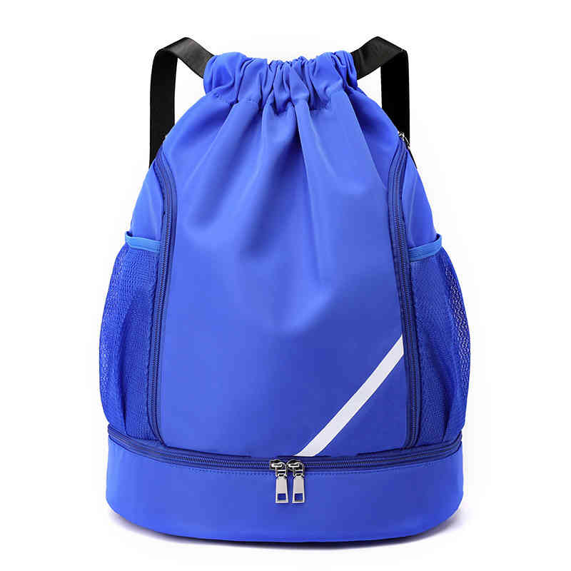 Backpack Style Soccer Drawstring Bag for Girls Football Repeat Black Hoops Player Gift Sport Pack Cinch Sack Water Proof 220921