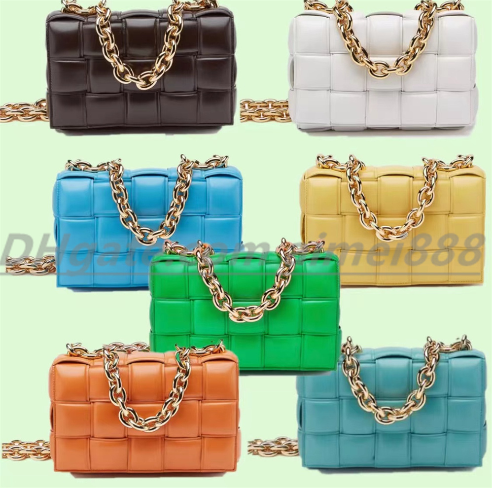 Hand woven High Quality leather shoulder bags chain totes Luxury designer Multi color selection Women's Handbags Shoulder bag cassette Crossbody purses, Black+gold chain
Hand woven High Quality leather shoulder bags chain totes Luxury designer Multi color selection Women's Handbags Shoulder bag cassette Crossbody purses, Black+gold chain