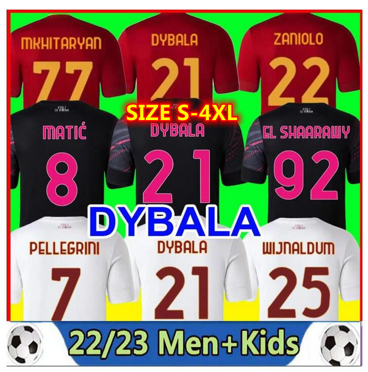 S- 22 23 DYBALA SOCCER JERSEYS ROMA home final Pastore Abraham rome WIJNALDUM totti Zaniolo MANCINI KUMBULLA men player kids football shirts EL SHAARAWY Uniform, Red
S- 22 23 DYBALA SOCCER JERSEYS ROMA home final Pastore Abraham rome WIJNALDUM totti Zaniolo MANCINI KUMBULLA men player kids football shirts EL SHAARAWY Uniform, Red