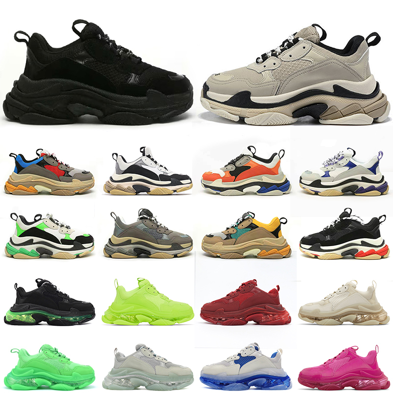 2022 triple s men women designer casual shoes platform sneakers clear sole black white grey red pink blue Royal Green mens trainers sneakers, 16
2022 triple s men women designer casual shoes platform sneakers clear sole black white grey red pink blue Royal Green mens trainers sneakers, 16