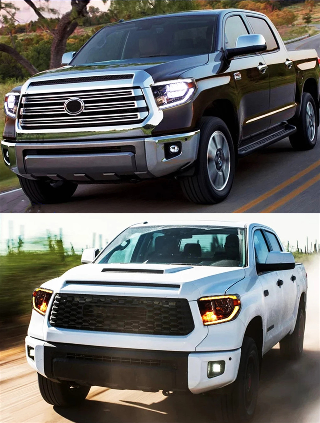 2 PCS Car Lights Parts for Toyota Tundra 20 04-20 18 Head lamps Full LED Headlight LED Dual Projector FACELIFT