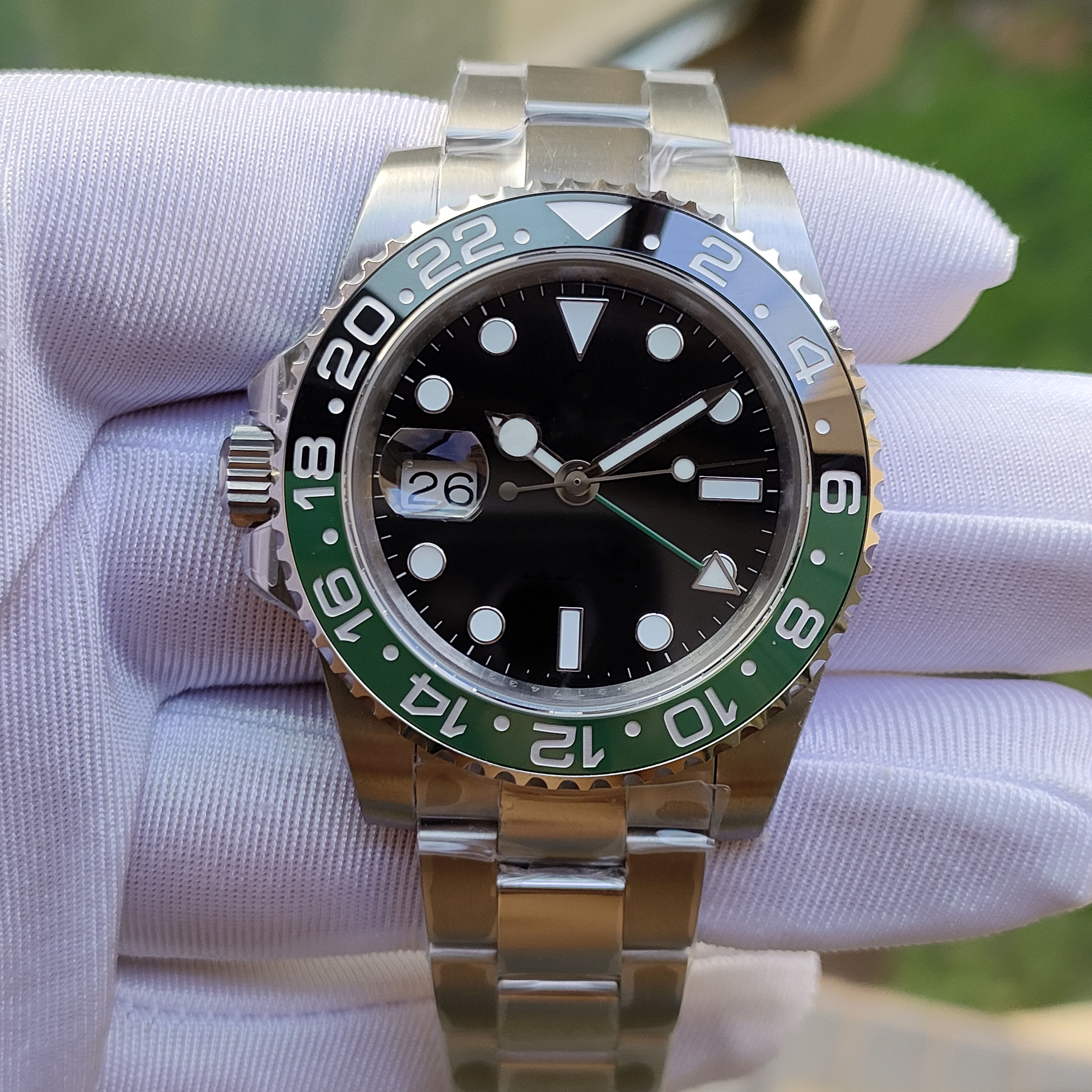 Good BP Factory Left Hand Watches V2 Version Asian 3186 Movement Function Adjust Hour Hand Green Ceramic Bezel 40MM Super Luminous Wristwatch Sapphire Glass, 01
Good BP Factory Left Hand Watches V2 Version Asian 3186 Movement Function Adjust Hour Hand Green Ceramic Bezel 40MM Super Luminous Wristwatch Sapphire Glass, 01