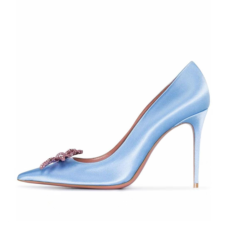 Amina Muaddi Bowknot Rhinestone High Heel Shoes Luxury Designer Lacquer Satin Crystal Decoration Pointed Dress10CM Top Banquet Dress Shoes, Pearl pink
Amina Muaddi Bowknot Rhinestone High Heel Shoes Luxury Designer Lacquer Satin Crystal Decoration Pointed Dress10CM Top Banquet Dress Shoes, Pearl pink