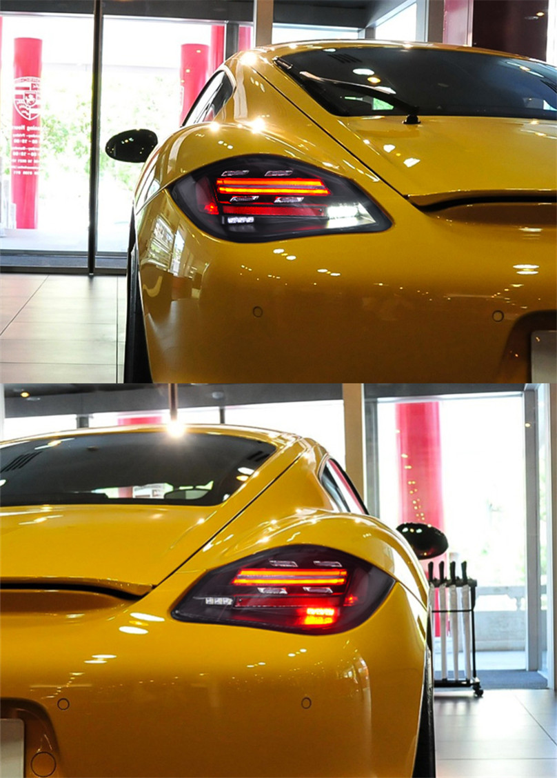 Auto Styling Taillights for Porsche Cayman 2009-2013 BOXSTER 987.2 Dynamic Turn Signal LED Brake Reversing Running Light