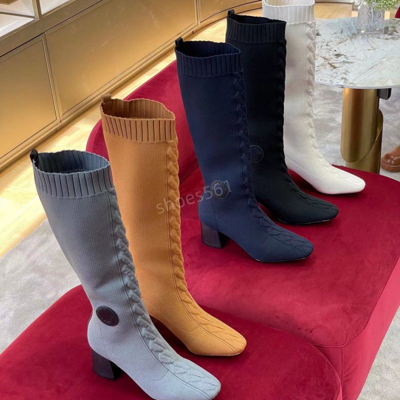 New spring and autumn stovepipe womens boots knitted elastic high tube long socks shoes high thick heel square head 34-41 large sizebrand designer, Black
New spring and autumn stovepipe womens boots knitted elastic high tube long socks shoes high thick heel square head 34-41 large sizebrand designer, Black
