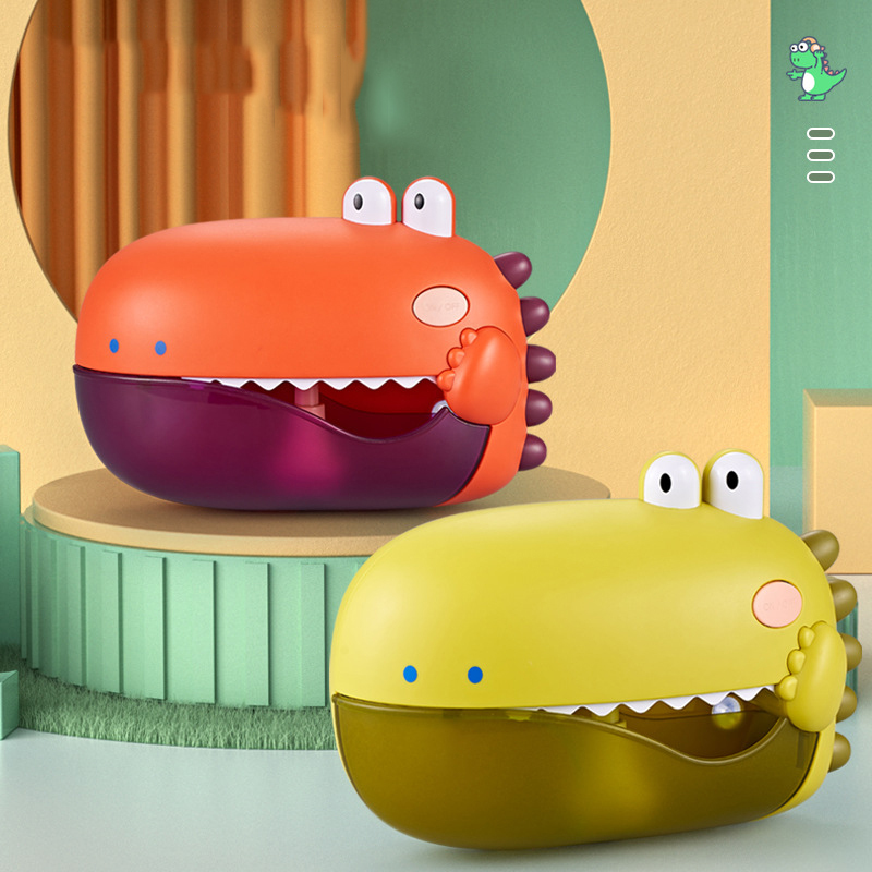 Bath Toys Dinosaur Bubble Machine Music Baby Bath Toy Bathtub Soap Machine Automatic Bubble Maker Baby Bathroom Funny Toy for Children 220921