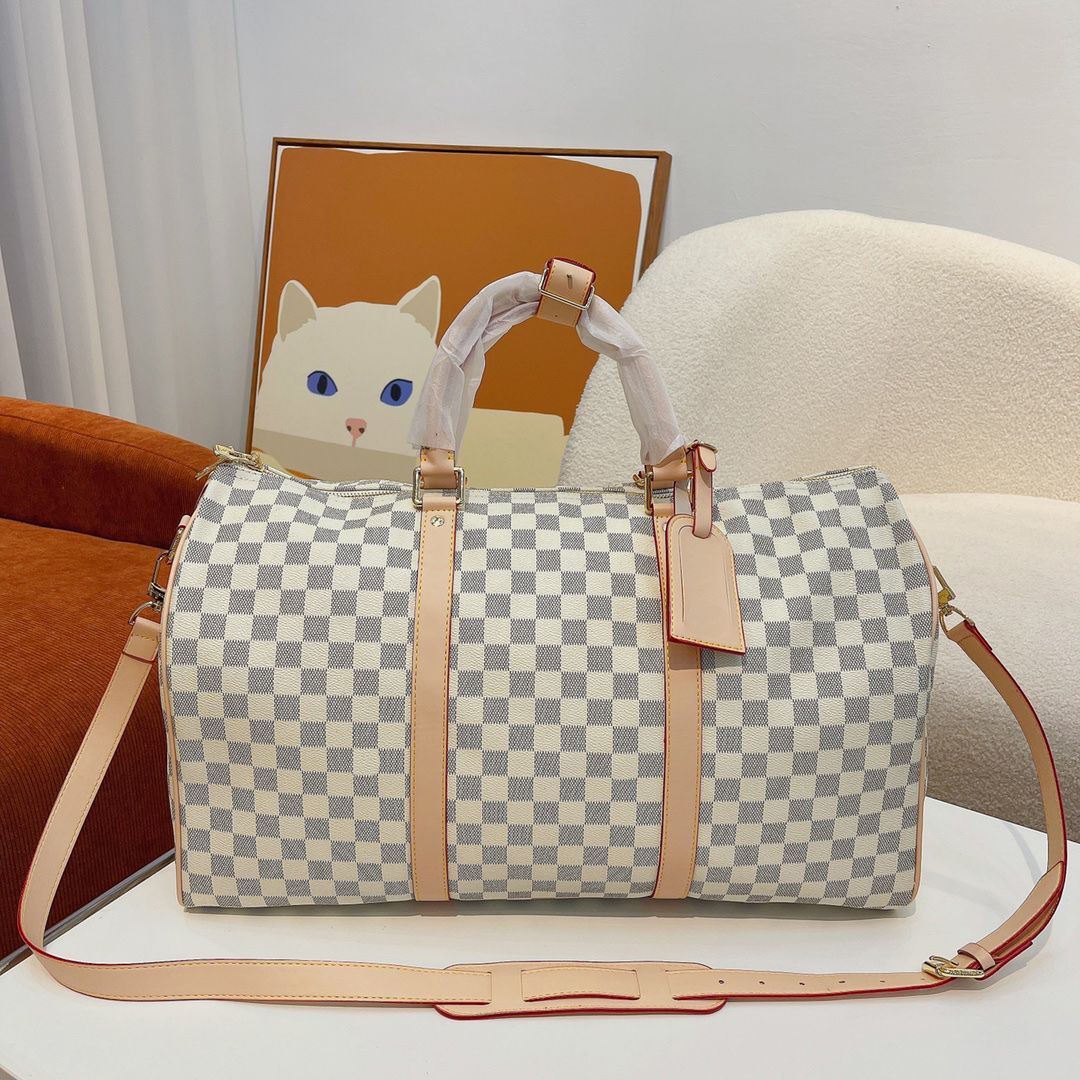 Brand Women Bags Fashion Travelling Bag Simple Lady Totes Classic Woman Handbag Luxury Backpack Female Totes Pocket Designer Boston 55cm, Black grid
Brand Women Bags Fashion Travelling Bag Simple Lady Totes Classic Woman Handbag Luxury Backpack Female Totes Pocket Designer Boston 55cm, Black grid