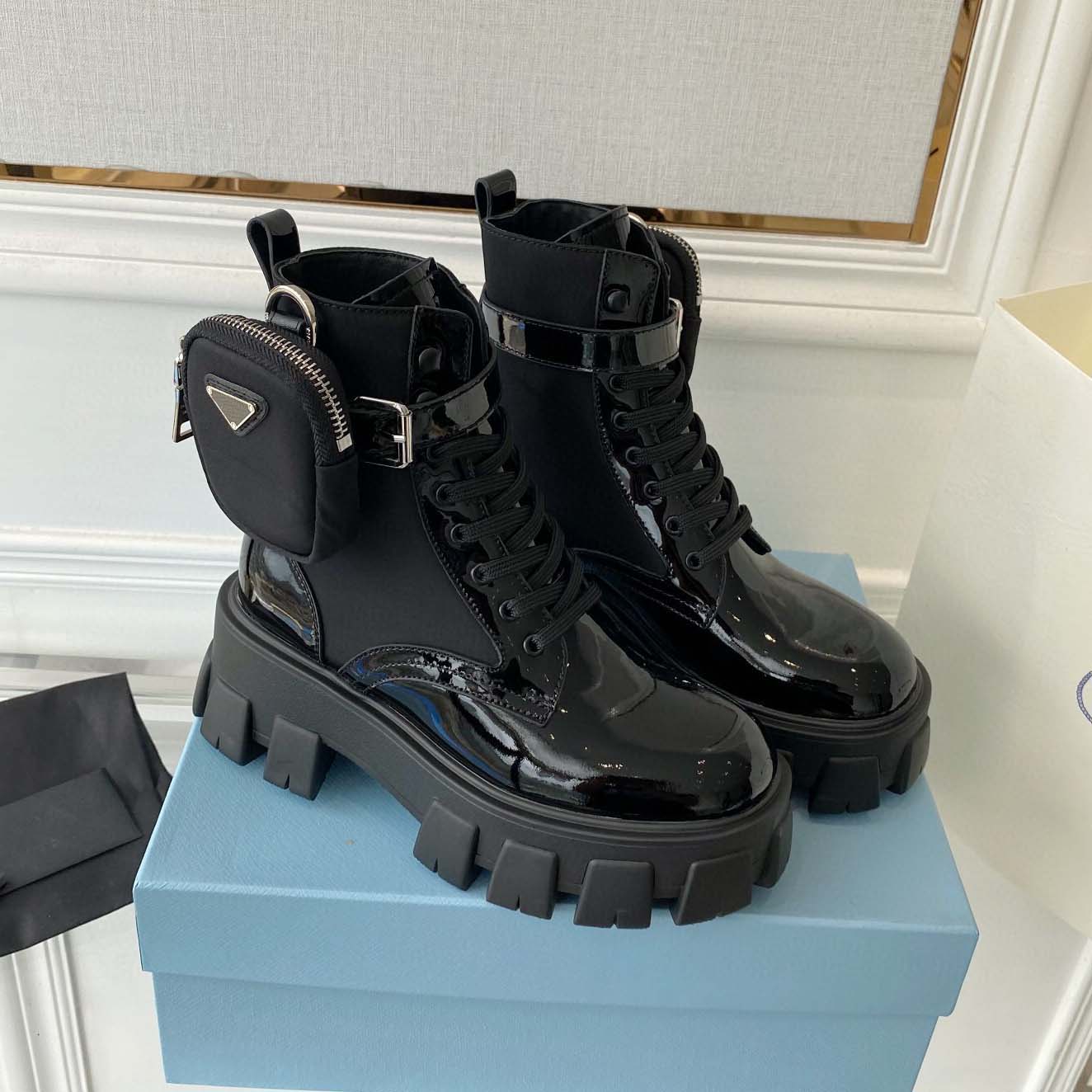 Women Boots Designer High Heels Ankle Boot Real Leather shoe Fashion shoe shiny Detachable Nylon Pouch Combat Outdoor Thick Bottom, #2
Women Boots Designer High Heels Ankle Boot Real Leather shoe Fashion shoe shiny Detachable Nylon Pouch Combat Outdoor Thick Bottom, #2