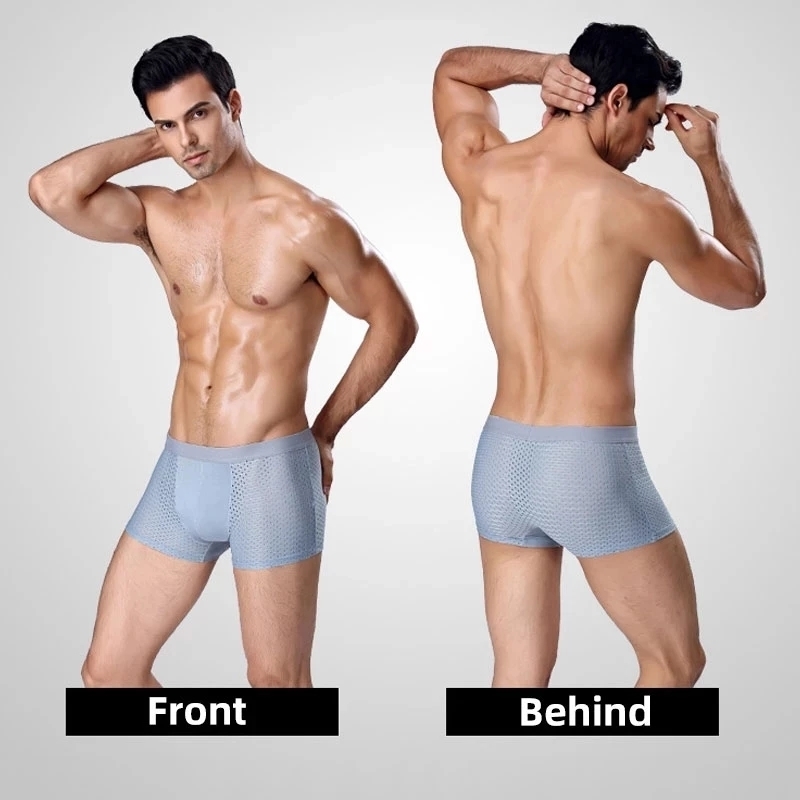 Underpants Men's Panties Man Boxer Undrewear Boxershorts Men Sexy Boxers Comfortable Breathable Elastic waist Ice Silk Mesh Plus Size L5XL 220921