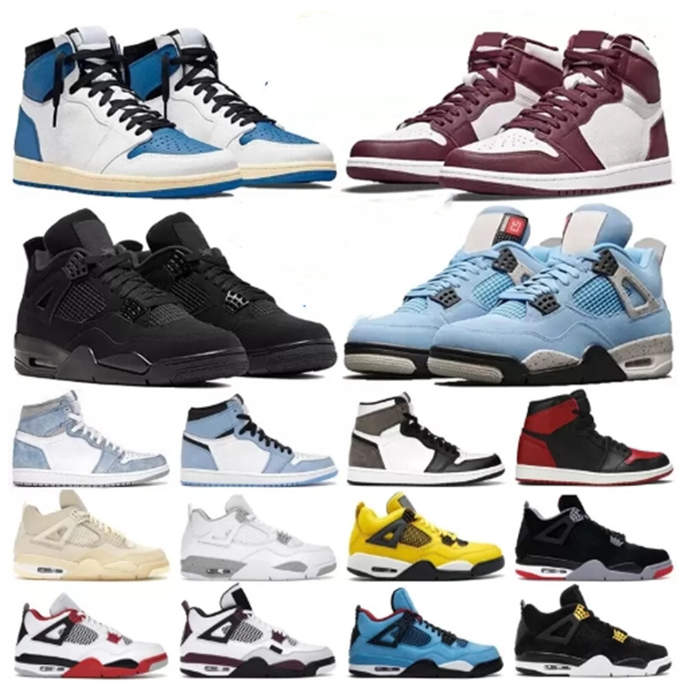Topest Quality Jordons 1 Mens Basketball Shoes Sneakers Sail 4 4s Trainers Patent Bred University Blue Atmosphere Fire Red Thunder Oreo, 25
Topest Quality Jordons 1 Mens Basketball Shoes Sneakers Sail 4 4s Trainers Patent Bred University Blue Atmosphere Fire Red Thunder Oreo, 25