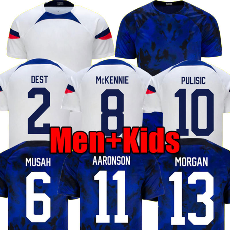 TopQuality Pulisic USA Fans Tees Tops Dest Camiseta American Kids Kit United States Football Shirts Morgan Mckennie Fussball Trikot Enfant Maillot De Foot, Kids away
TopQuality Pulisic USA Fans Tees Tops Dest Camiseta American Kids Kit United States Football Shirts Morgan Mckennie Fussball Trikot Enfant Maillot De Foot, Kids away