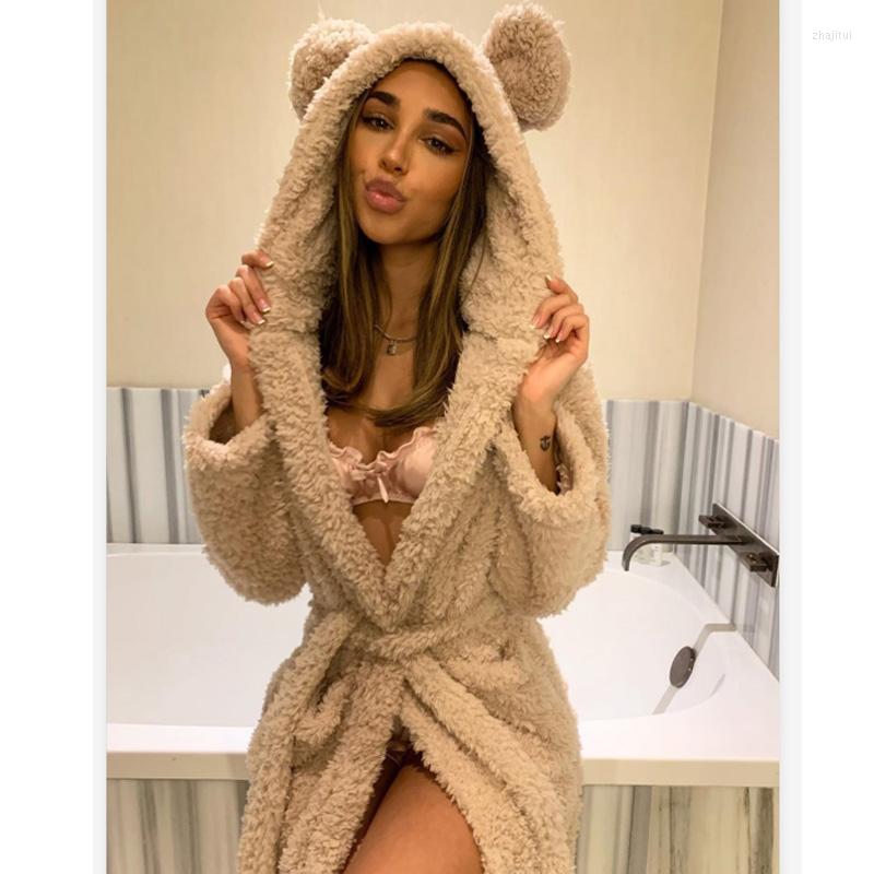 Women' Sleepwear Women' Women Long Set Warm Winter Coralline Plush Shawl Bathrobe Ears Hat Robe Coat PajamasWomen, Khaki
Women' Sleepwear Women' Women Long Set Warm Winter Coralline Plush Shawl Bathrobe Ears Hat Robe Coat PajamasWomen, Khaki