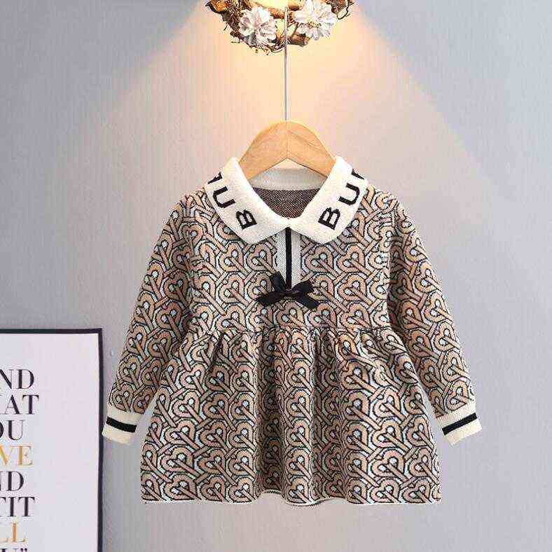 Girl's Dresses Great Quality Baby Girls Knitted Princess Dresses Spring Autumn Letters Printed Kids Long Sleeve Dress Children Bowknot Dress 1-6 Years, Khaki
Girl's Dresses Great Quality Baby Girls Knitted Princess Dresses Spring Autumn Letters Printed Kids Long Sleeve Dress Children Bowknot Dress 1-6 Years, Khaki