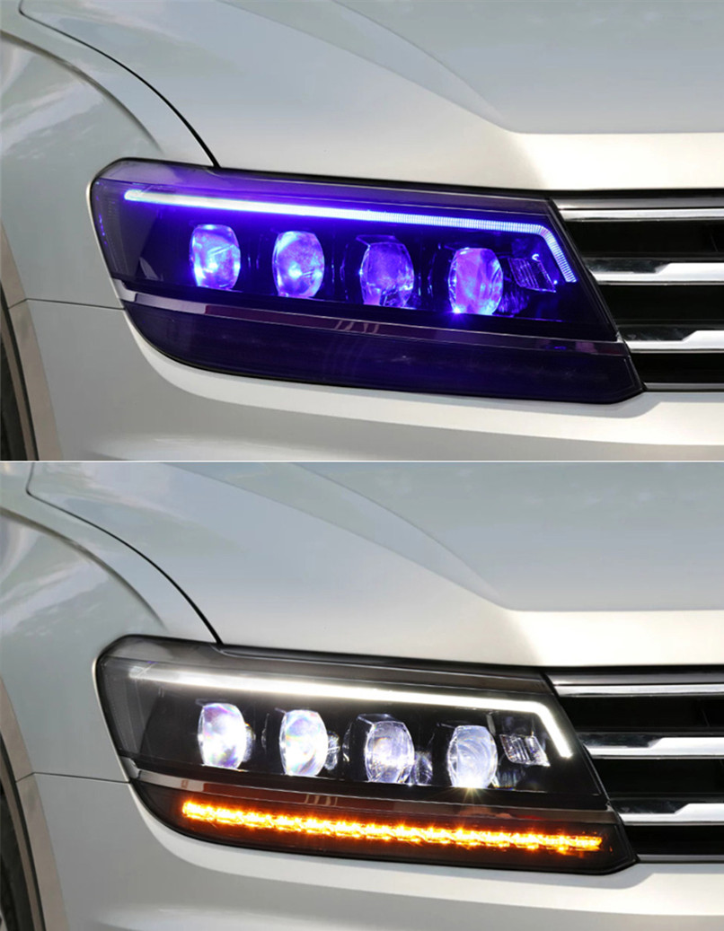 Headlight Assembly for VW Tiguan 20 17-20 21 LED Driving Head Lights DRL High Beam Turn Signal Headlights Accessories