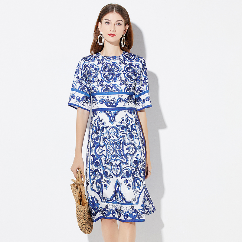 Elegant Printed Slim Midi Women Dress Half Sleeve 2022 Designer Runway Vintage Ladies Casual Office Dresses Round Neck Empire Waist A-line Party Cocktail Frocks, Ivory
Elegant Printed Slim Midi Women Dress Half Sleeve 2022 Designer Runway Vintage Ladies Casual Office Dresses Round Neck Empire Waist A-line Party Cocktail Frocks, Ivory