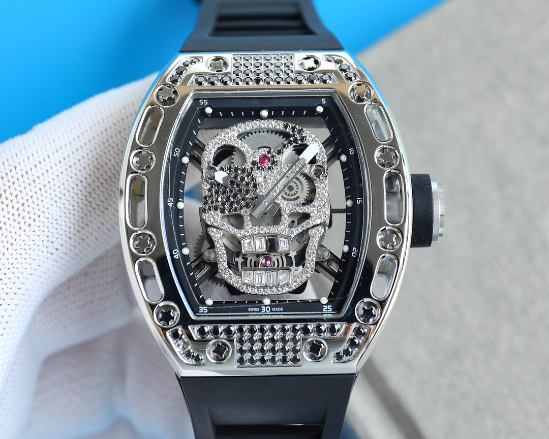 Men's Watch Personality Automatic Tourbillon RM052 skull high standard 43mm luxury watch, Color 7
Men's Watch Personality Automatic Tourbillon RM052 skull high standard 43mm luxury watch, Color 7