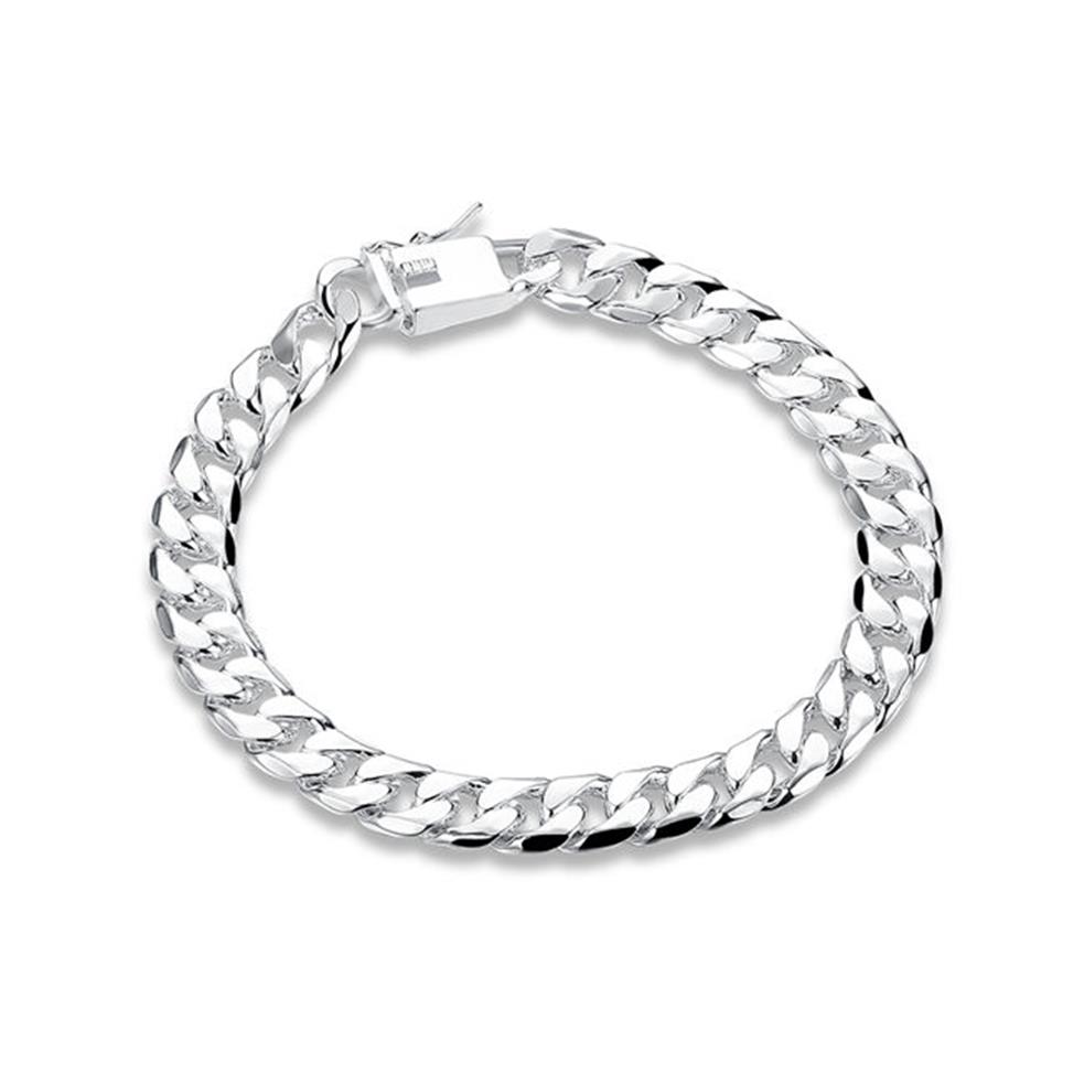 8MM side chain hand chain - male money sterling silver plated bracelet ; men and women 925 silver bracelet SPB227263z
8MM side chain hand chain - male money sterling silver plated bracelet ; men and women 925 silver bracelet SPB227263z