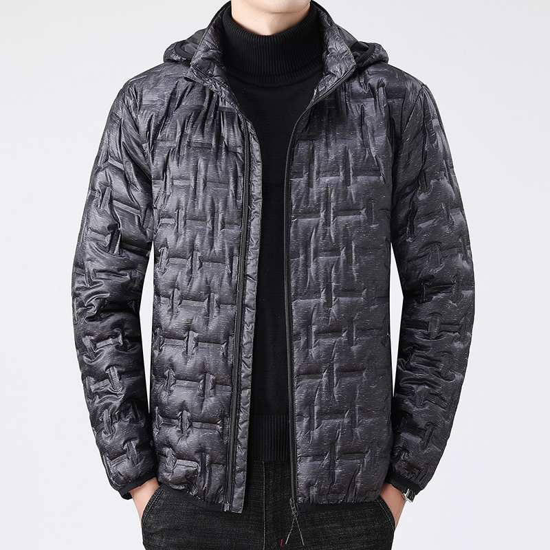 Men's Down Parkas VROKINO Lightweight men's down jacket fashion casual hooded lightweight Large size 7XL 8XL 220922