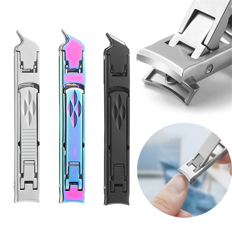 Cuticle Scissors 1pcs Stainless Steel Nail Clipper Doubleended Dualpurpose Thin Portable Folding Nail Scissors Nail Clippers Manicure Tools 220922