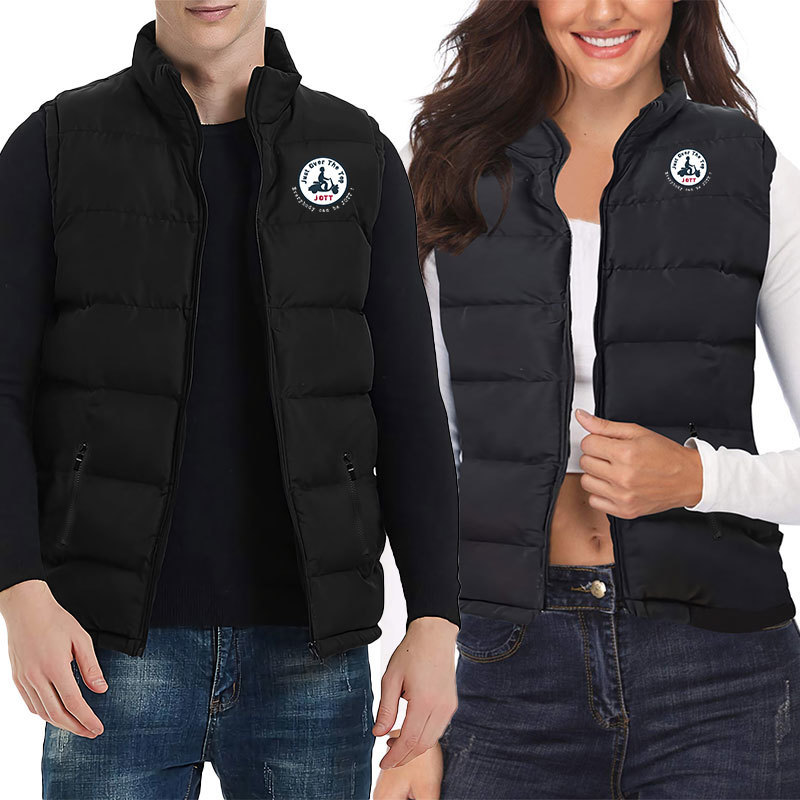 Men's Down Parkas Winter Latest Printed Couple Coat Vest Sleeveless Zipper Jacket Solid Color Lapel M-5XL 220922