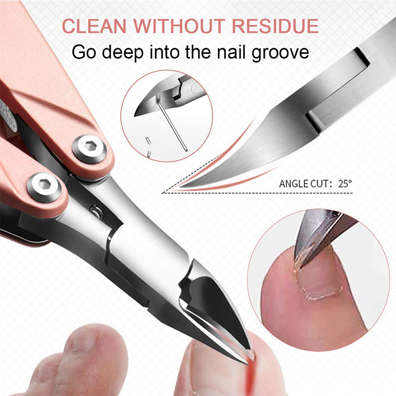 Cuticle Scissors 1Pc High Quality Thick Nail Clippers Stainless Steel Toe nail Nipper Pedicure Fold Cutter For Hard Nail Trimmer Manicure Tools 220922