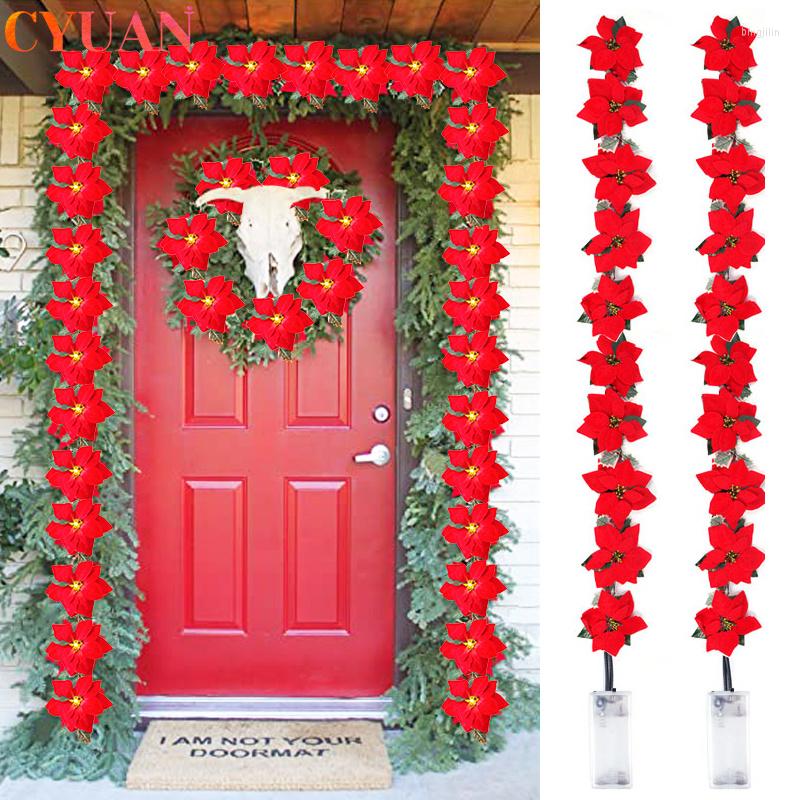 Christmas Decorations 2/3m Poinsettia Flowers Garland String Lights Xmas Tree Decoration Ornament Home 2022 Navidad
Christmas Decorations 2/3m Poinsettia Flowers Garland String Lights Xmas Tree Decoration Ornament Home 2022 Navidad