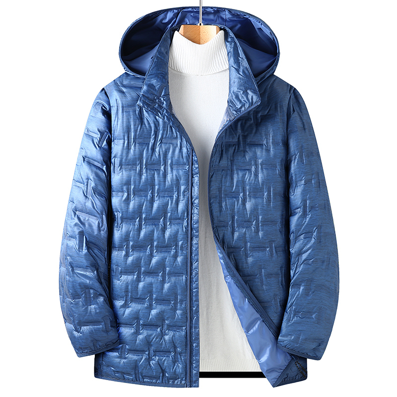 Men's Down Parkas VROKINO Lightweight men's down jacket fashion casual hooded lightweight Large size 7XL 8XL 220922