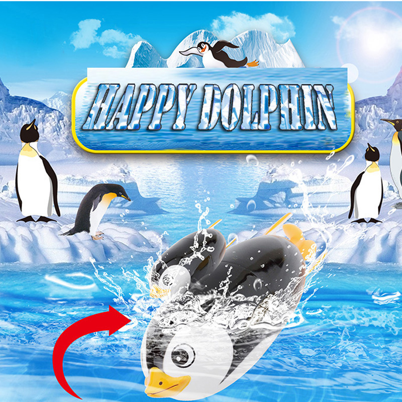 Battery Operated Swimming Electric Animals Toys Penguin With Bay Race Dive Flip water bathing Tub Pool