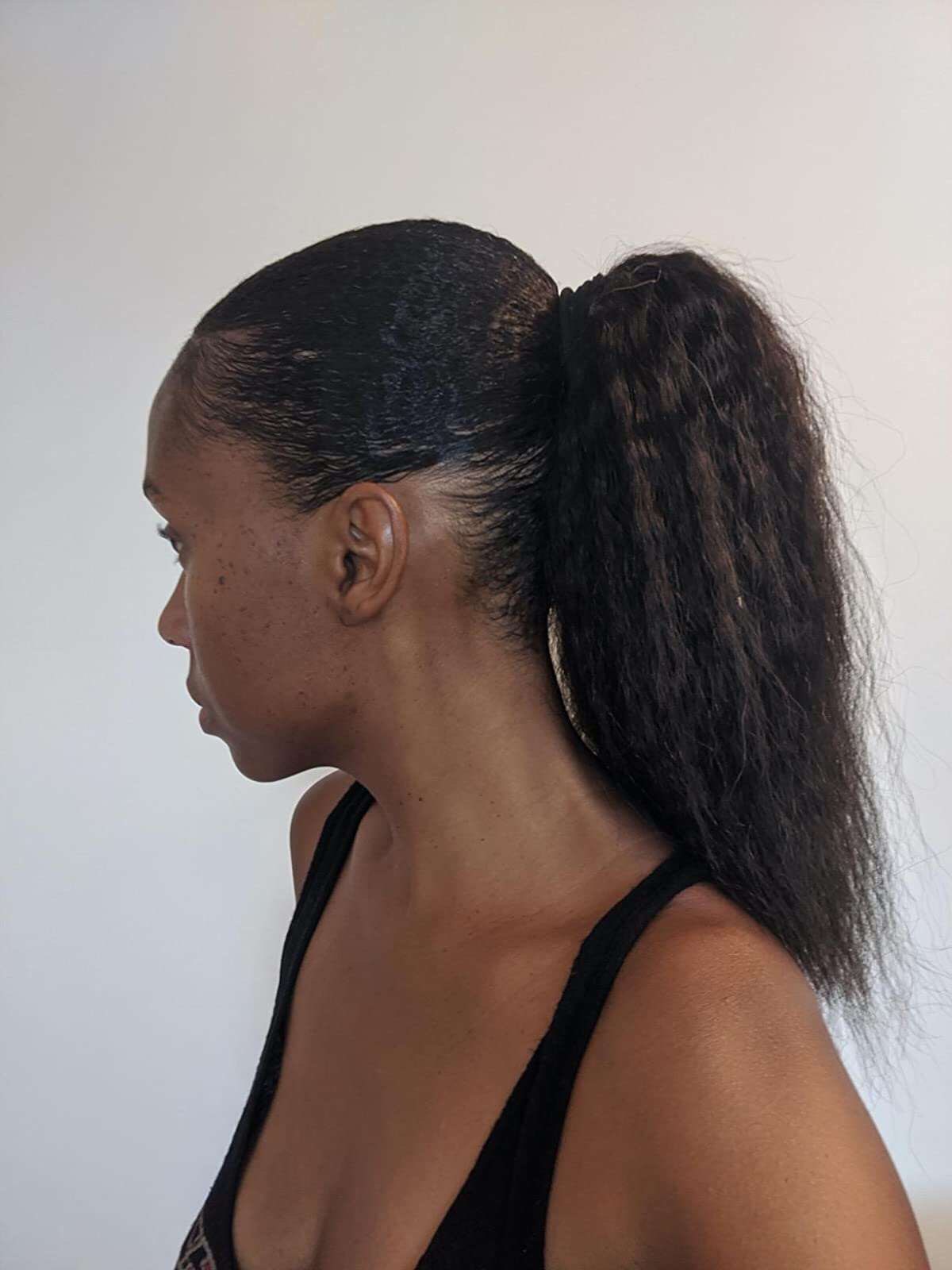 Kinky Straight Wrap Around Ponytail Human Hair Brazilian Pony Tail Remy Hair Clip In Ponytails Extensions For Women natural 1b 120g