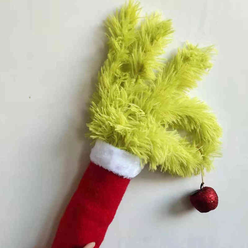 Christmas Decorations Grinch Christmas Tree Decorations Green Plush Toy Furry Doll Christmas Decor for Home Xmas Ornaments 2022 Na2917932