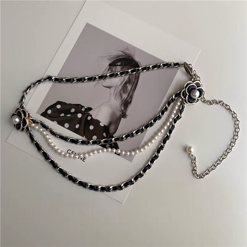 Belts High Quality Designers Waist Chain Belts Luxury Classic Pearl Flowers Fashion Brands Waist Chains For Woman Lady Party Dress Corset Girdle T2302033, Black
Belts High Quality Designers Waist Chain Belts Luxury Classic Pearl Flowers Fashion Brands Waist Chains For Woman Lady Party Dress Corset Girdle T2302033, Black