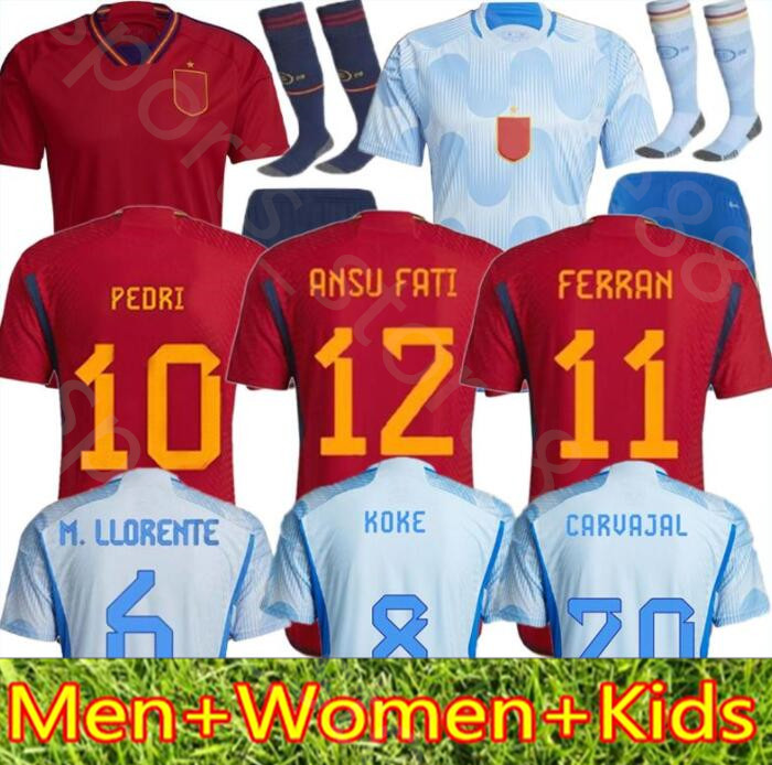 2022 PEDRI soccer jerseys Espana MORATA FERRAN WORlD KOKE GAVI CUP AZPILICUETA RAMOS Spain football shirts 22 23 men adult kids kits LLORENTE ANSU FATI, 22-23 away
2022 PEDRI soccer jerseys Espana MORATA FERRAN WORlD KOKE GAVI CUP AZPILICUETA RAMOS Spain football shirts 22 23 men adult kids kits LLORENTE ANSU FATI, 22-23 away