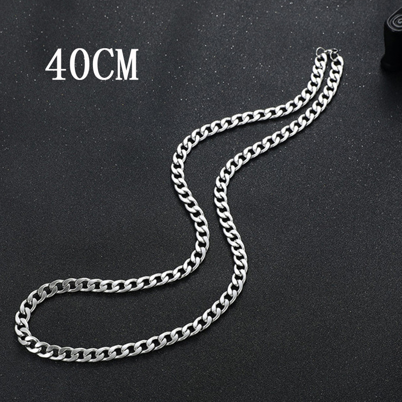 Choker Necklace Jewelry Hip-hop Punk Stickers Neck Chains Stainless Steel Thick Men and Women Trendy Clavicle Chain