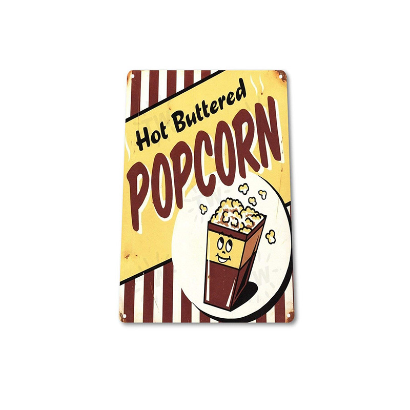 Metal Painting License plate frameless hanging food decoration painting bar cafe ral background wall new retro tin paintings Living Room Home Free shi