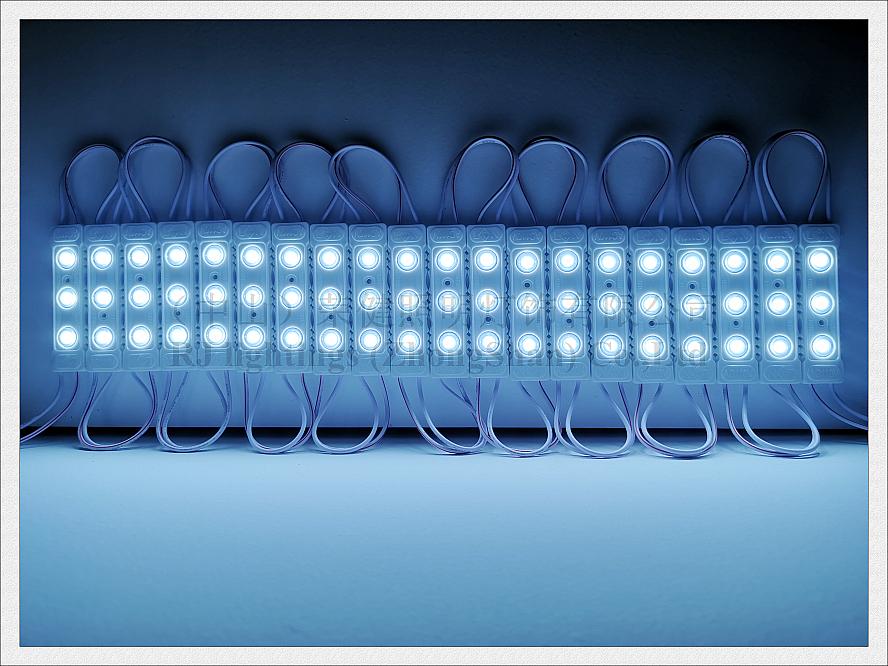 AC220V / AC110V SMD 3030 ABS injection LED light module SMD3030 3 led IP65 waterproof 80mm X 20mm 2W with lens high bright