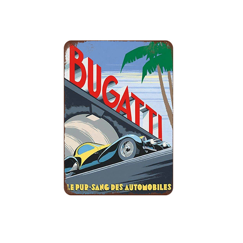 Metal Painting Car home wall decoration tin creative craft retro decorative painting custom paintings Living Room decor Size 20X30cm Free shipping