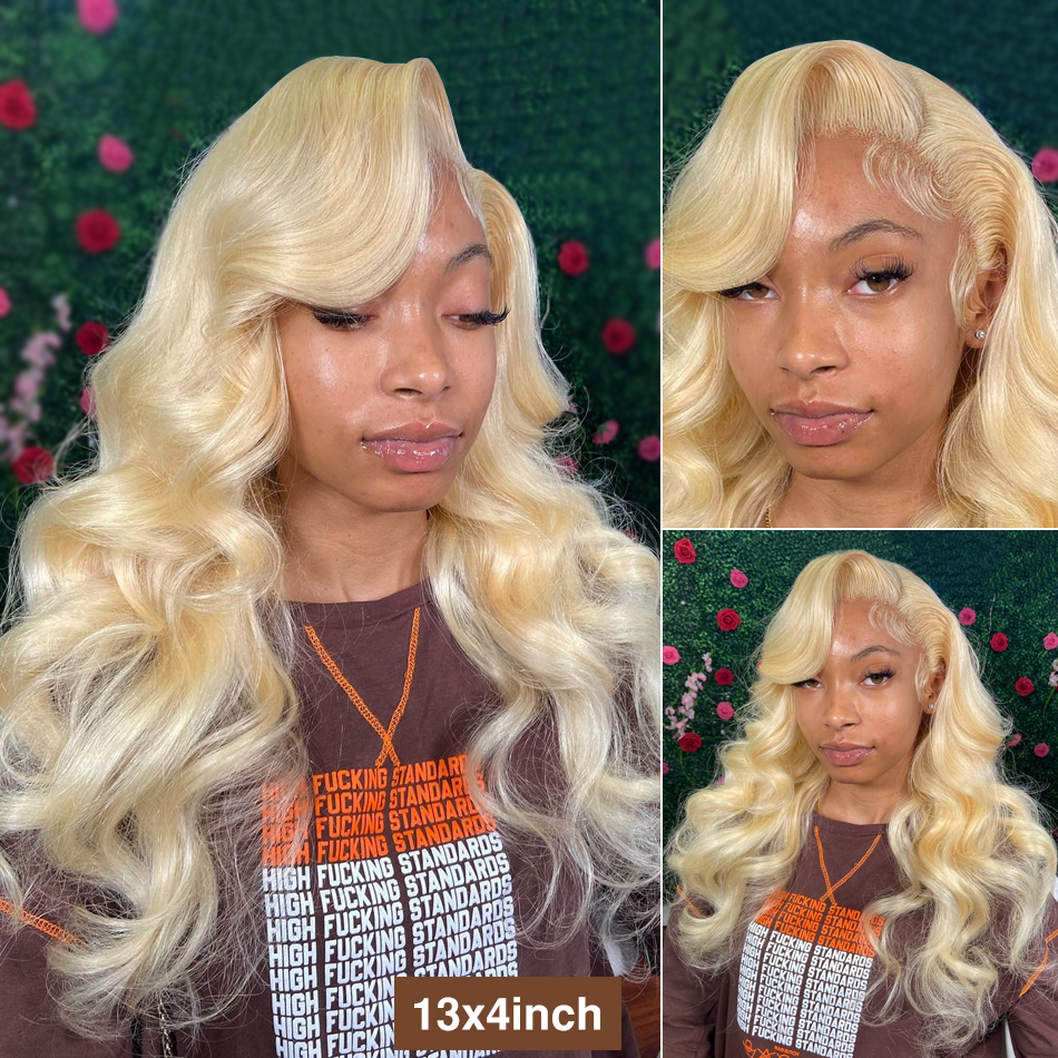 Brazilian 613 Honey Blonde Lace Front Wig 180% Body wave Wig Synthetic For Women Preplucked Natural hairline