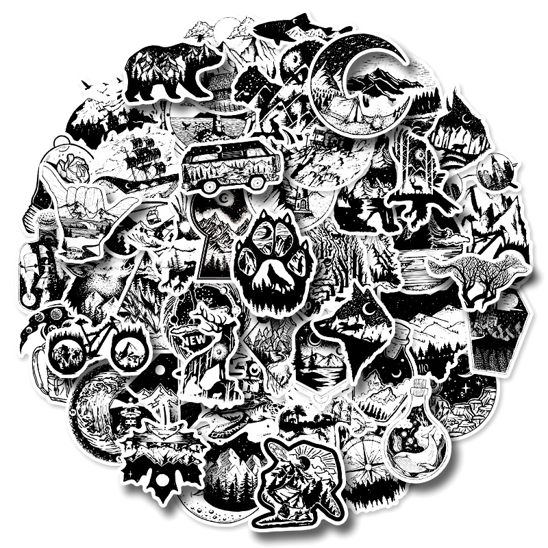 50Pcs Black and White Gothic Stickers Non-Random Vinyl Waterproof for Bike Luggage Laptop Skateboard Water Bottle Phone Cup Car Decals Kids Gifts, Multi-color
50Pcs Black and White Gothic Stickers Non-Random Vinyl Waterproof for Bike Luggage Laptop Skateboard Water Bottle Phone Cup Car Decals Kids Gifts, Multi-color