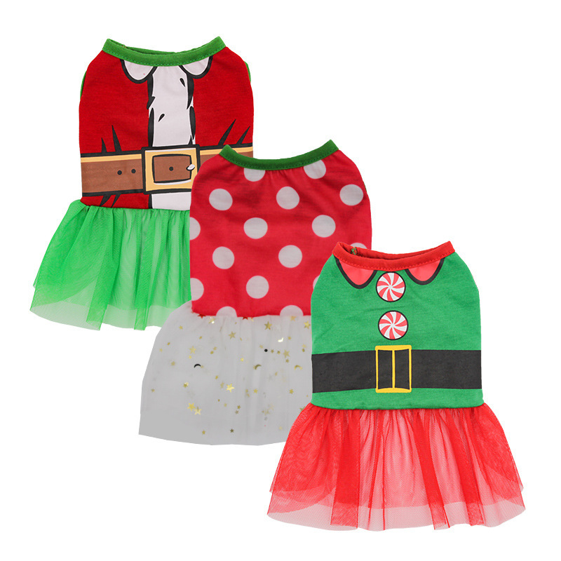 Christmas Printed Dog Dress Mesh Pet Clothing Skirt Clothes Festive Crew Neck Double Layer Puppy Soft, Mixed batch (message note)
Christmas Printed Dog Dress Mesh Pet Clothing Skirt Clothes Festive Crew Neck Double Layer Puppy Soft, Mixed batch (message note)