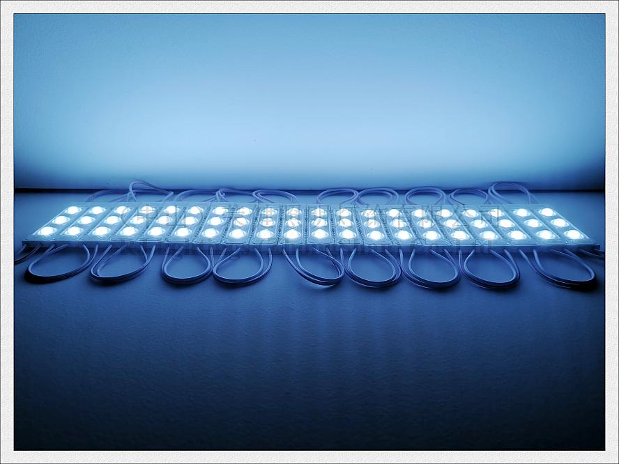 AC220V / AC110V SMD 3030 ABS injection LED light module SMD3030 3 led IP65 waterproof 80mm X 20mm 2W with lens high bright