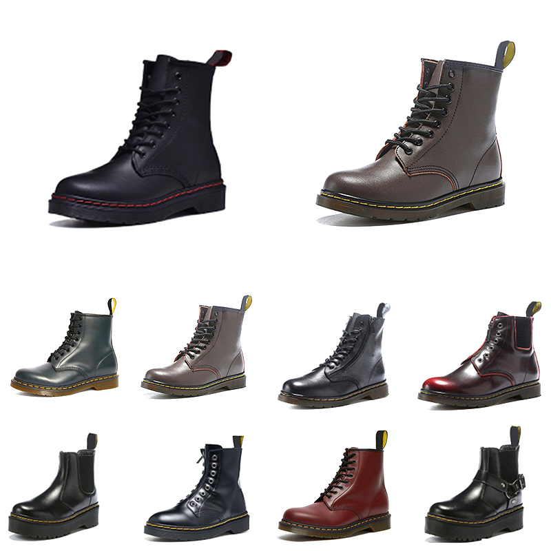 Designer Dr Martins Boots Winter Leather Boots Ankle Half Navy Blue Red Bordeaux Green Booties Triple Black White Boot for Women and Men, Item#16
Designer Dr Martins Boots Winter Leather Boots Ankle Half Navy Blue Red Bordeaux Green Booties Triple Black White Boot for Women and Men, Item#16