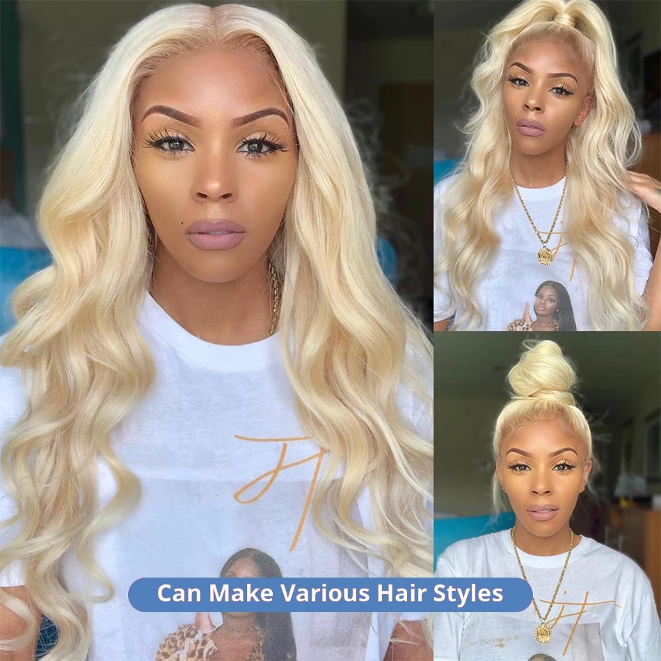 Brazilian 613 Honey Blonde Lace Front Wig 180% Body wave Wig Synthetic For Women Preplucked Natural hairline