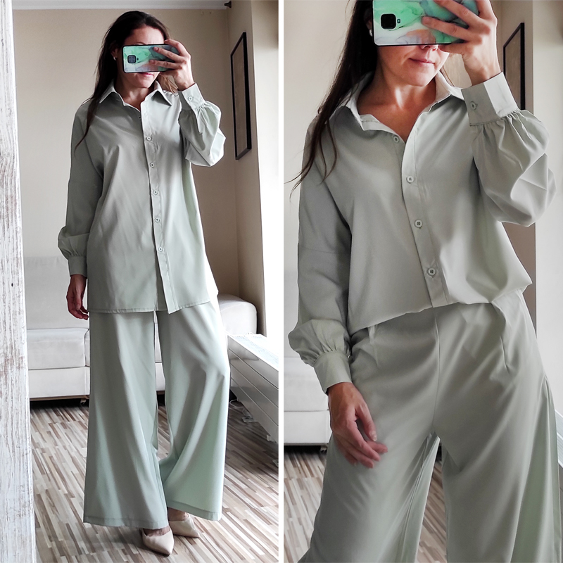 Women's Two Piece Pants Casual Long Sleeve Tshirt and Pants Two Piece Set Women Autumn Winter Femme Elegant Solid Full Length Pant Coat Suit Sets