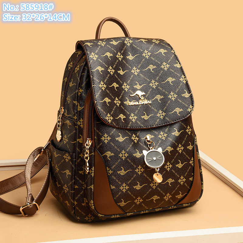 Wholesale factory ladies brand shoulder bag 4 colors outdoor travel leisure leather backpack simple flip fashion handbag trend printed messenger bags, Brown-585918#
Wholesale factory ladies brand shoulder bag 4 colors outdoor travel leisure leather backpack simple flip fashion handbag trend printed messenger bags, Brown-585918#